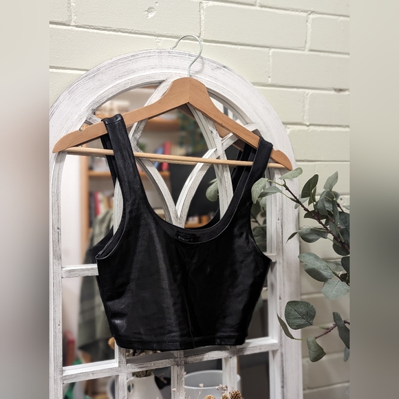Dynamite faux leather cropped tank - Picture 1 of 5